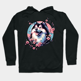 Swedish Lapphund Joyfully Welcomes Spring Cherry Blossoms Hoodie